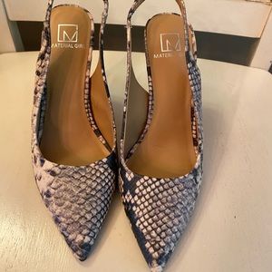 Snakeskin Open Back Heel